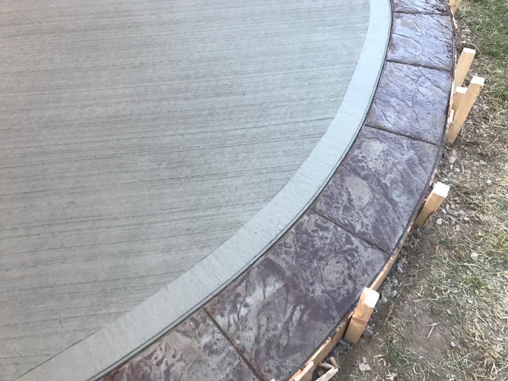 Plain concrete steps and landing with clean grey finish