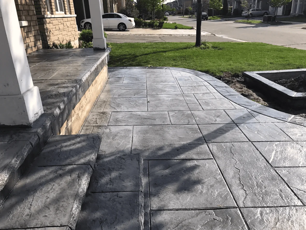 Finished concrete driveway project in the GTA