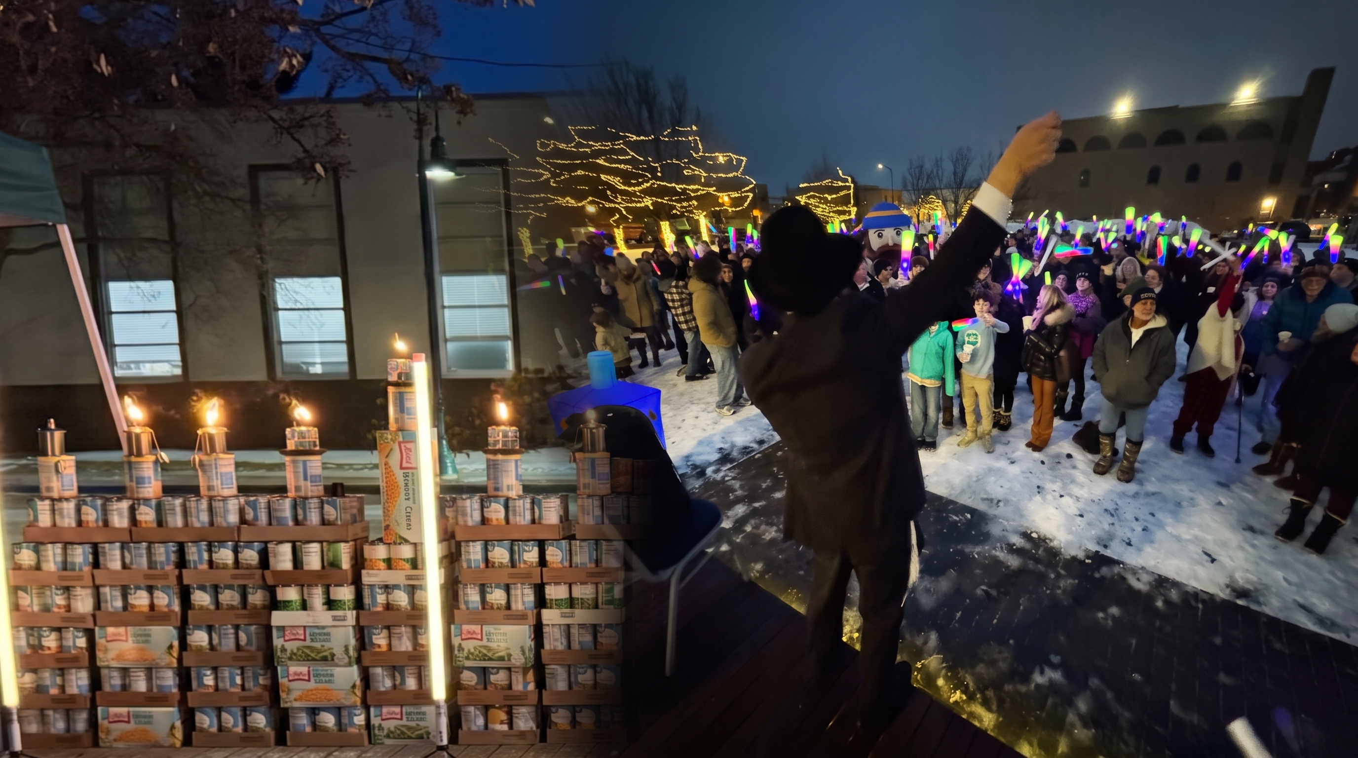 Crowd at last year's menorah lighting in Traverse City