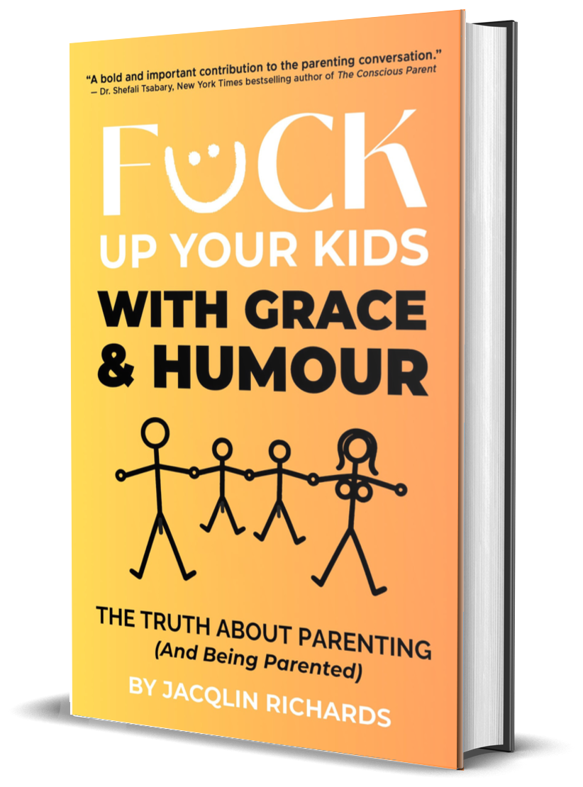 F*ck Up Your Kids with Grace and Humour, 3D paperback mock-up