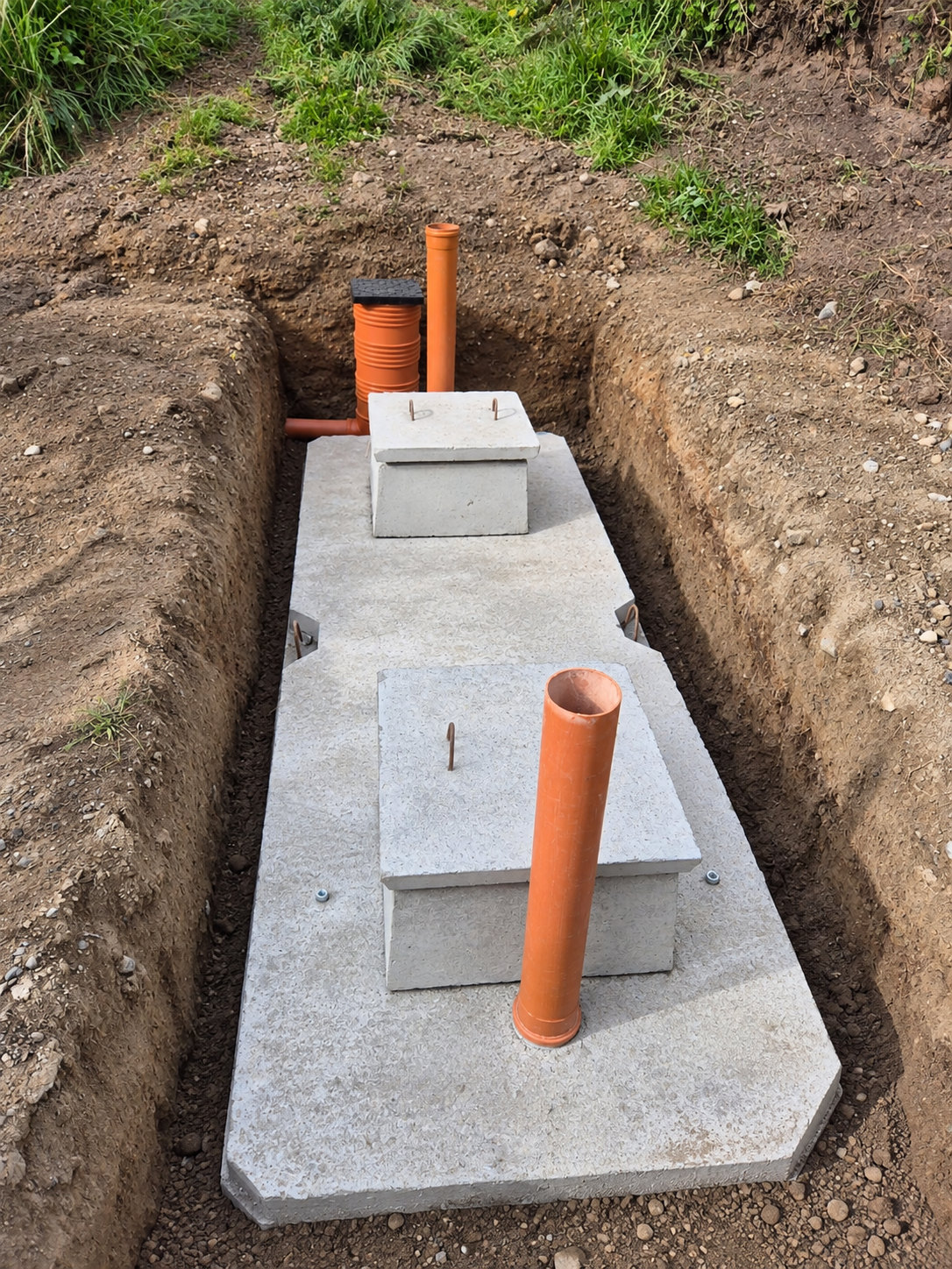 Percolation area groundworks