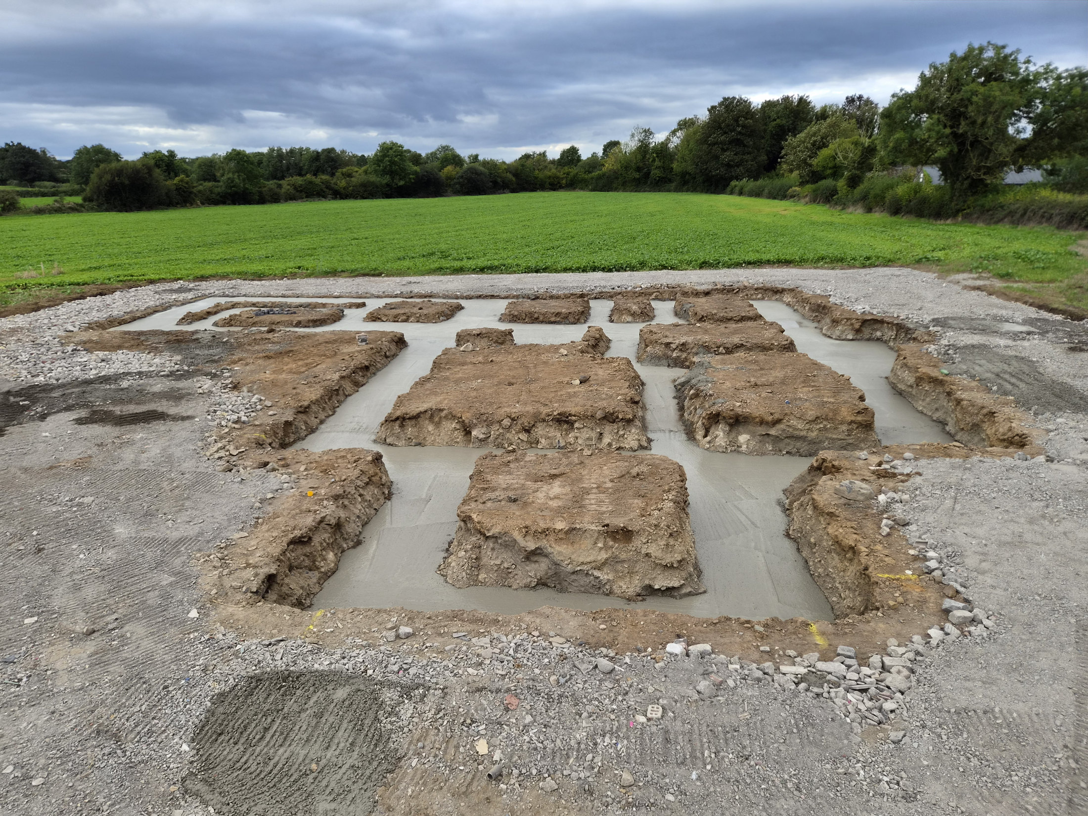 Building foundation excavations