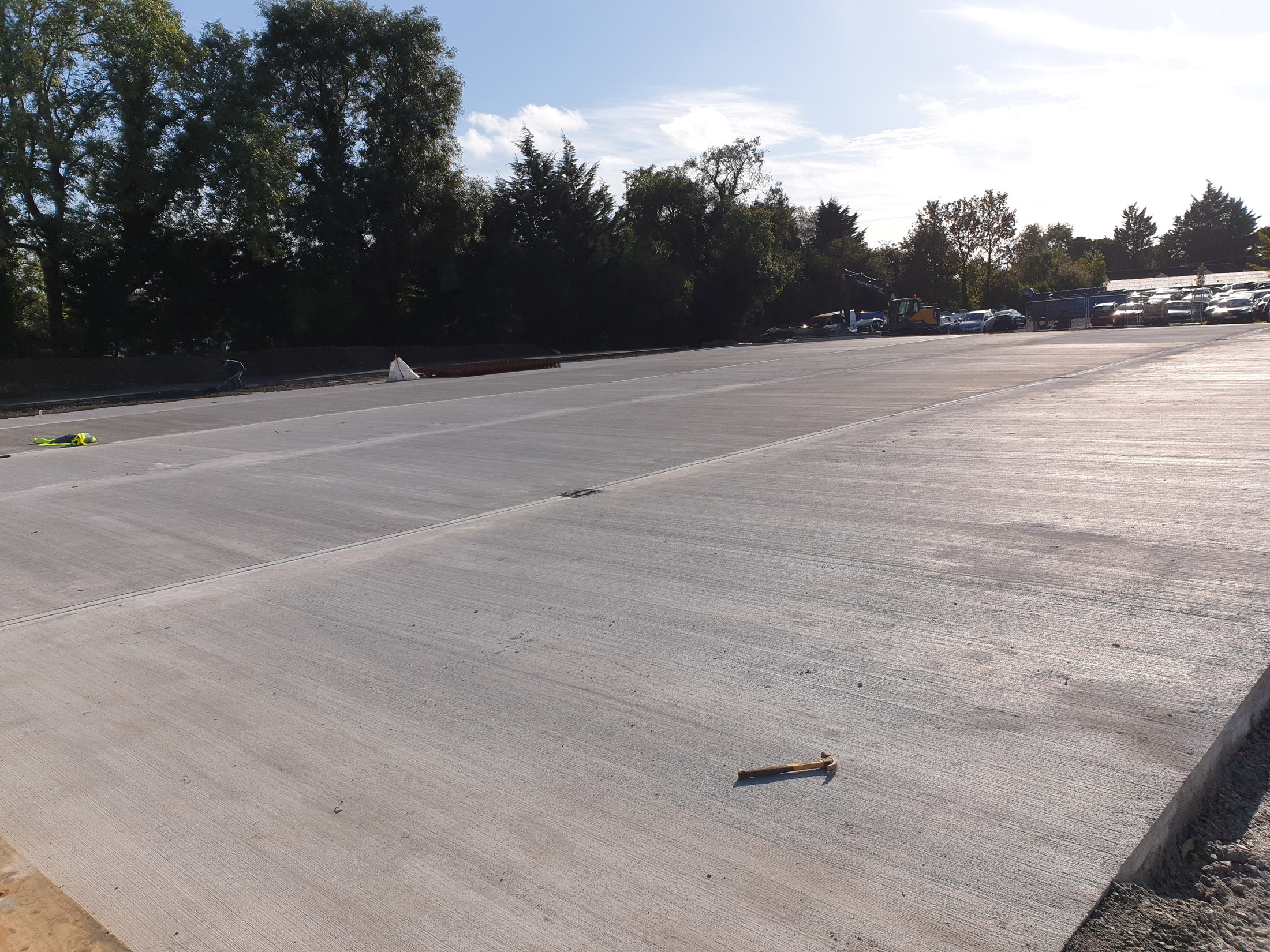 Large finished concrete slab