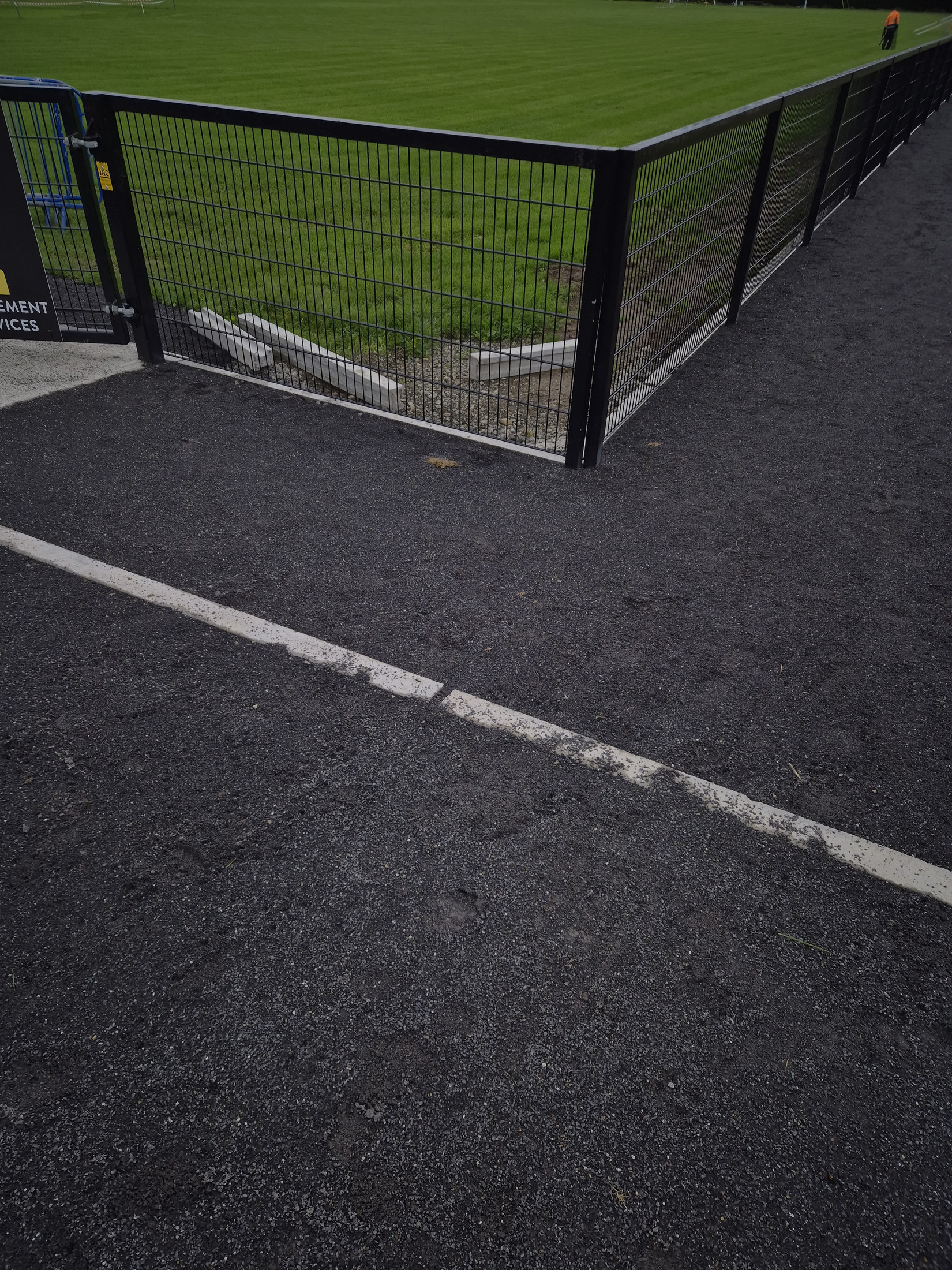 Asphalt path junction detail