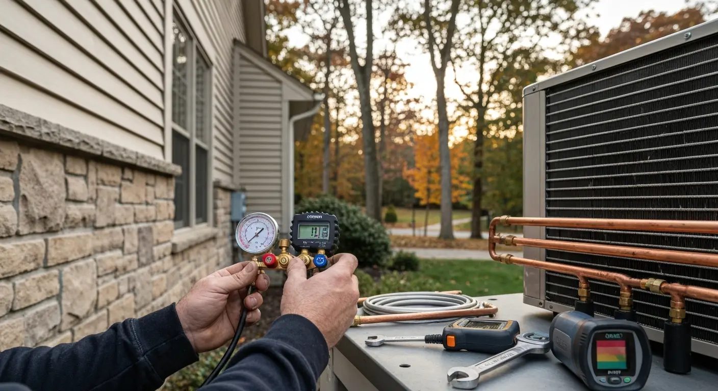 Heat pump outdoor unit maintenance