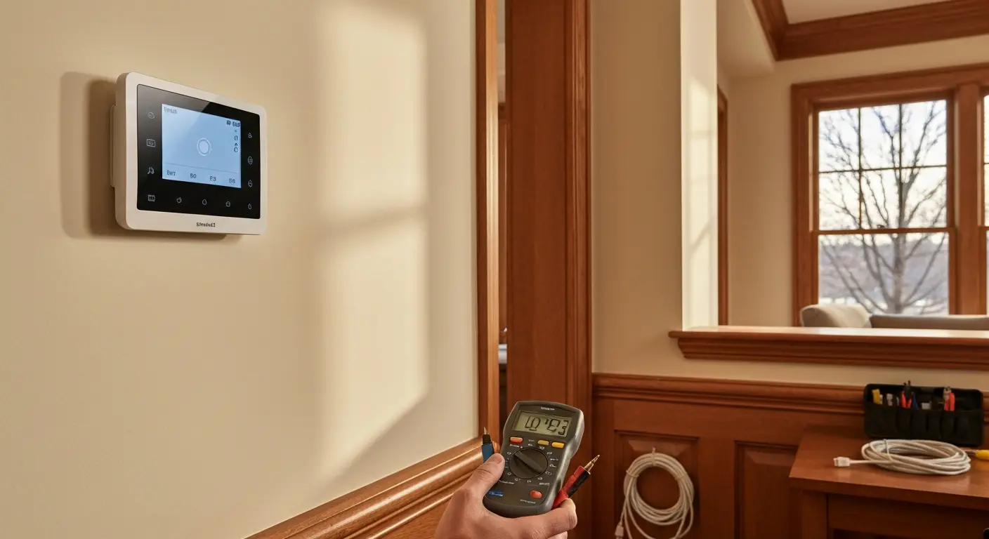 Smart thermostat installation in Ossining home