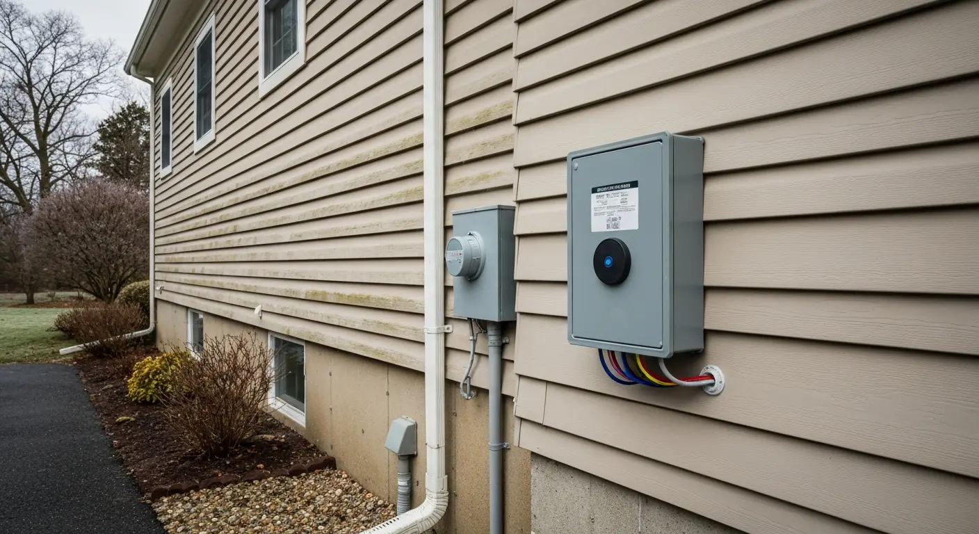 Portable generator transfer switch installation in Mahopac