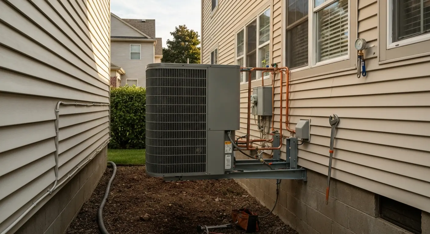 Central air conditioning system service in Ossining apartment