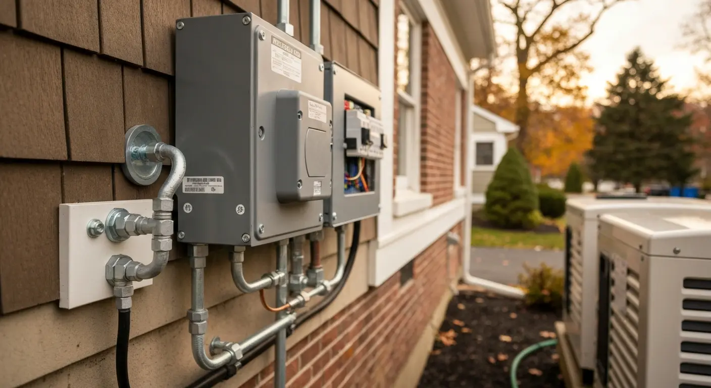 Standby generator automatic transfer switch installation