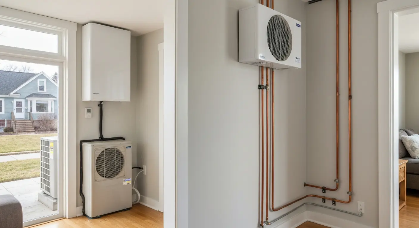 Heat pump and ductless mini split installation