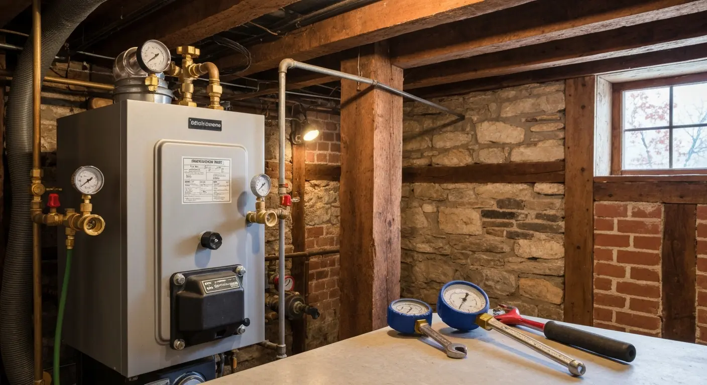 Boiler maintenance in historic Mahopac home
