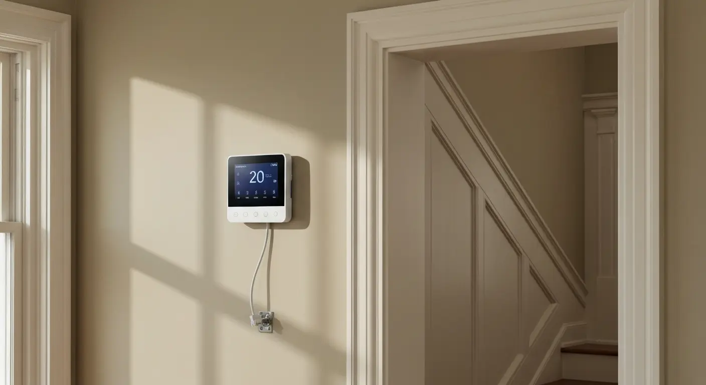 Smart thermostat installation in Bedford home