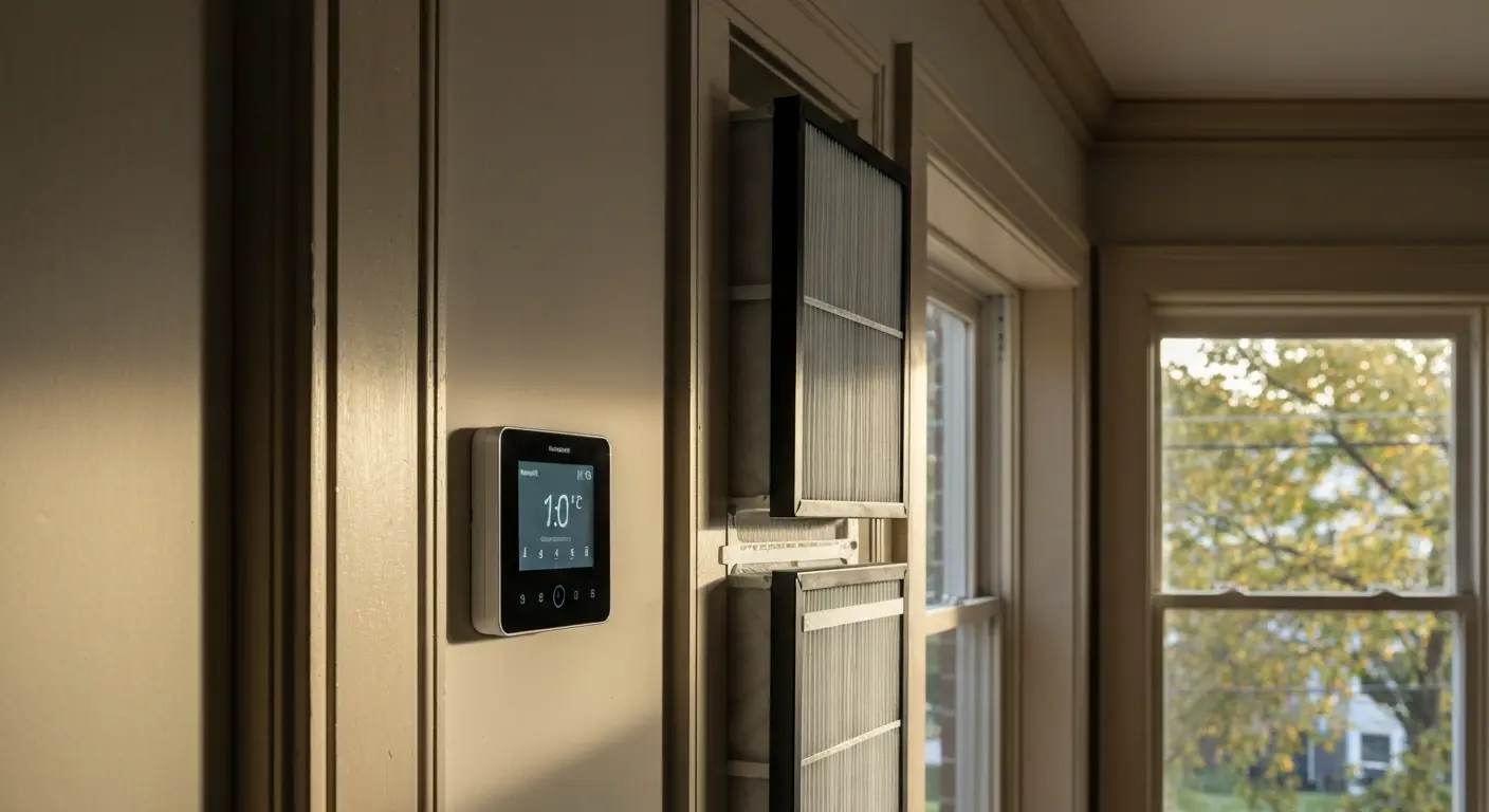 Thermostat and air quality system