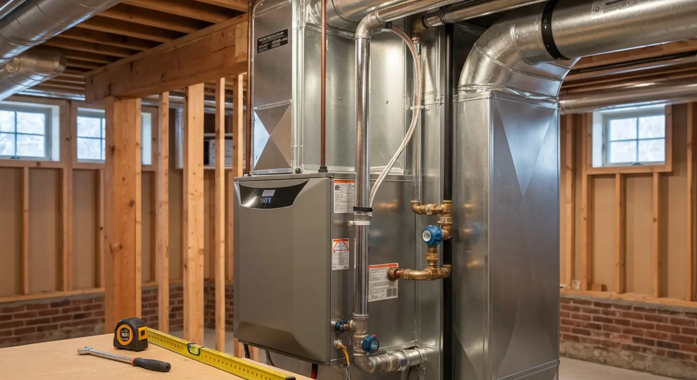 Furnace heating system installation in Bedford