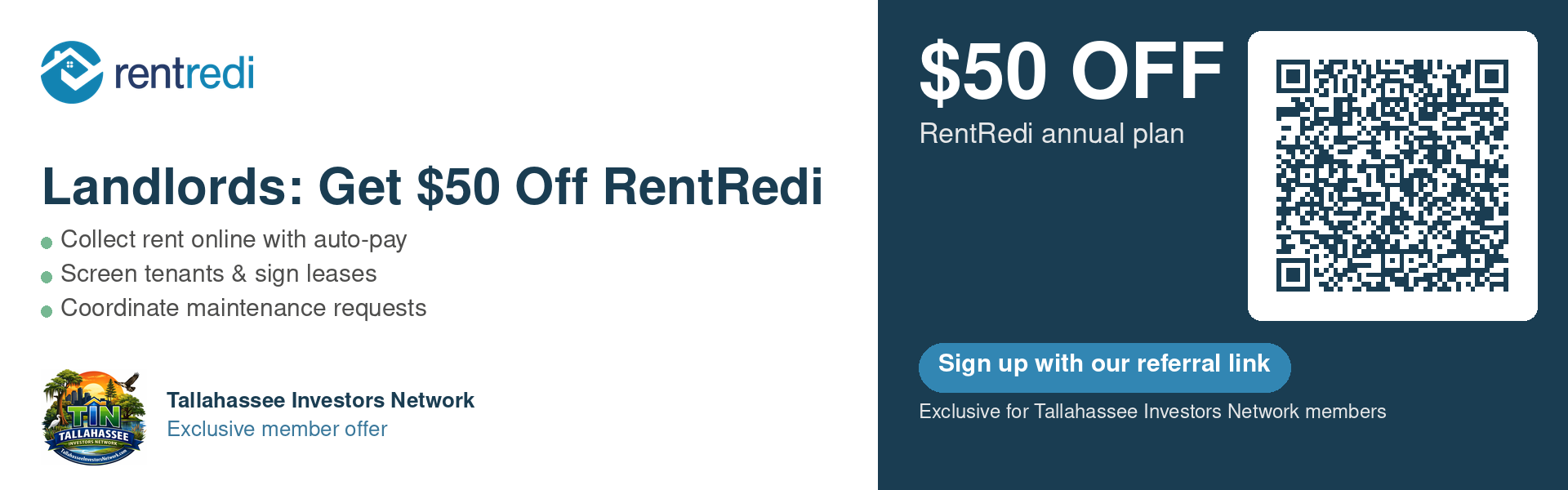 RentRedi - get $50 off your annual plan