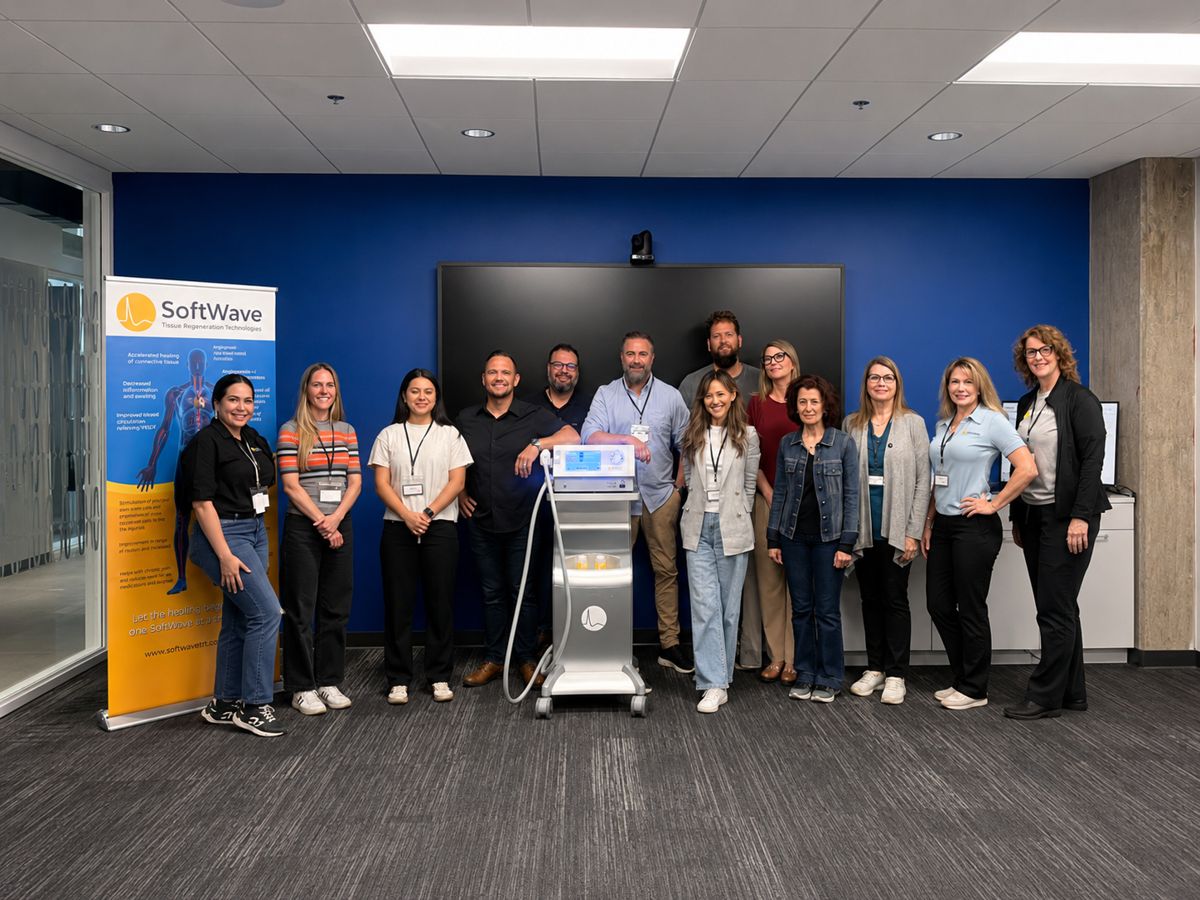 Group photo of SoftWave training cohort