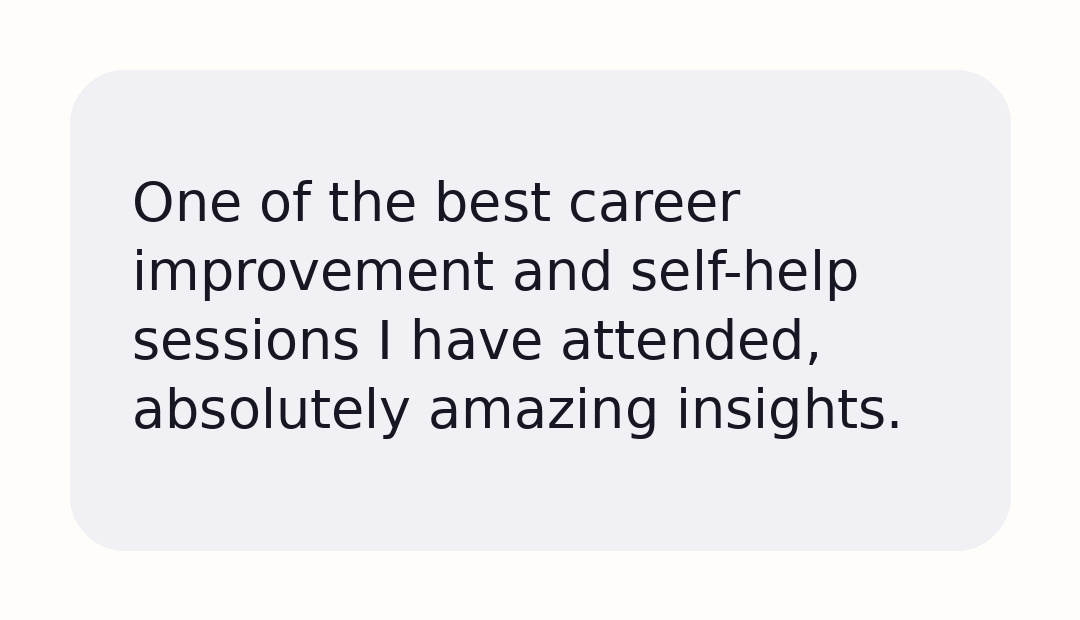 Member testimonial