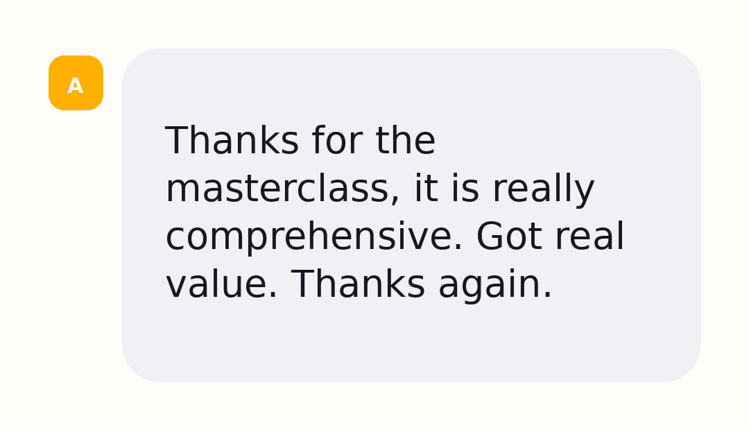 Member testimonial