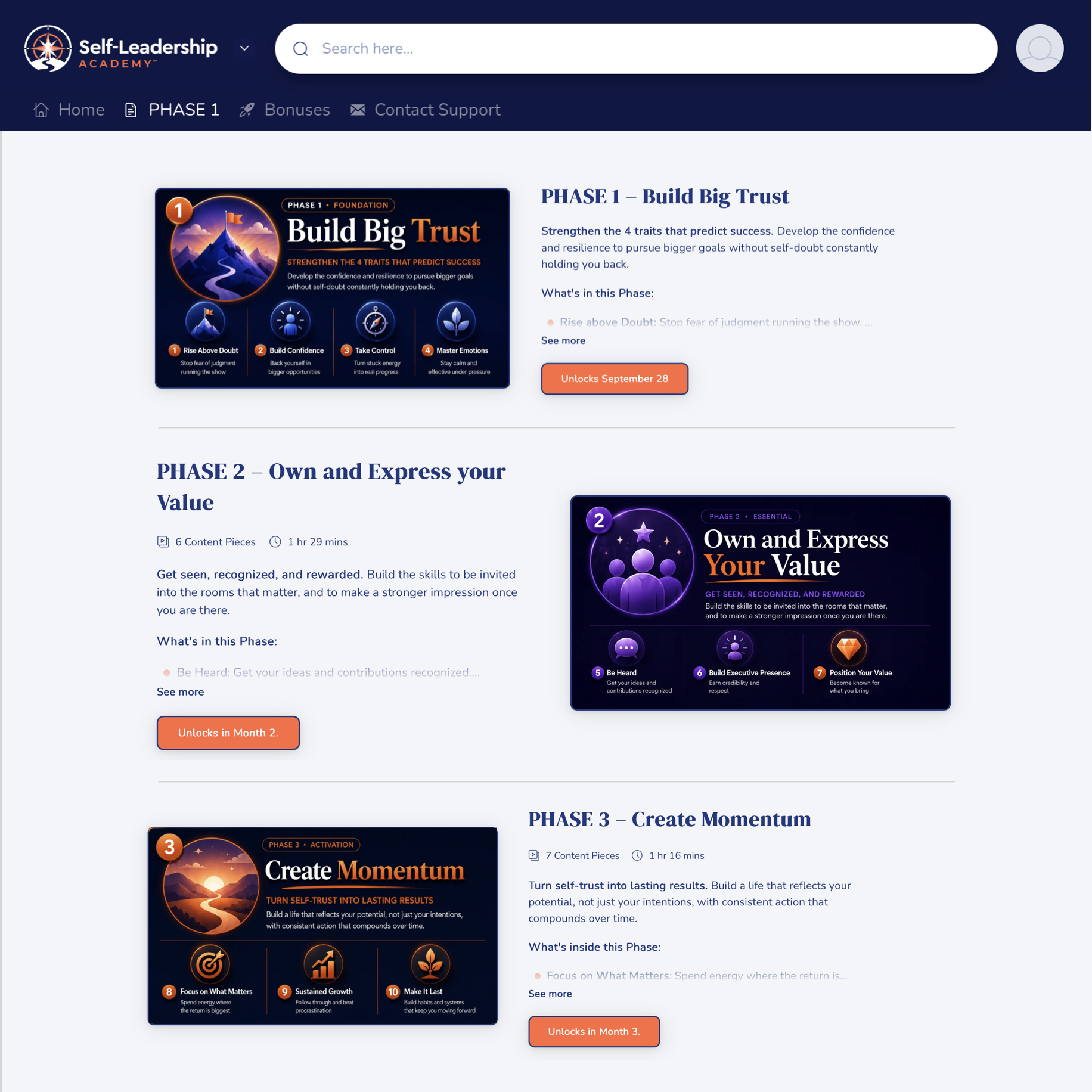 The Academy Learning Portal