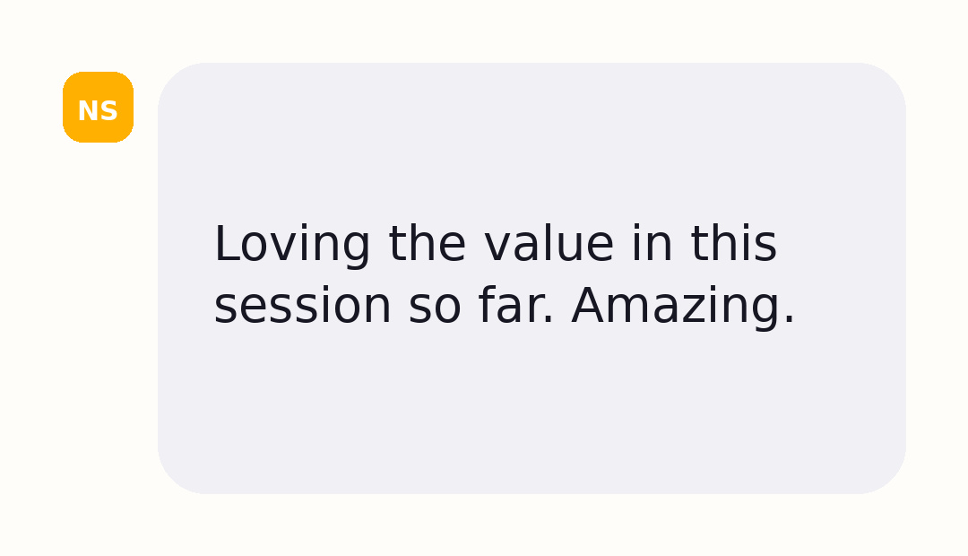 Member testimonial