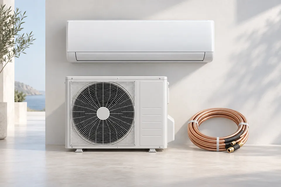 Concept image illustrating air conditioning installation.