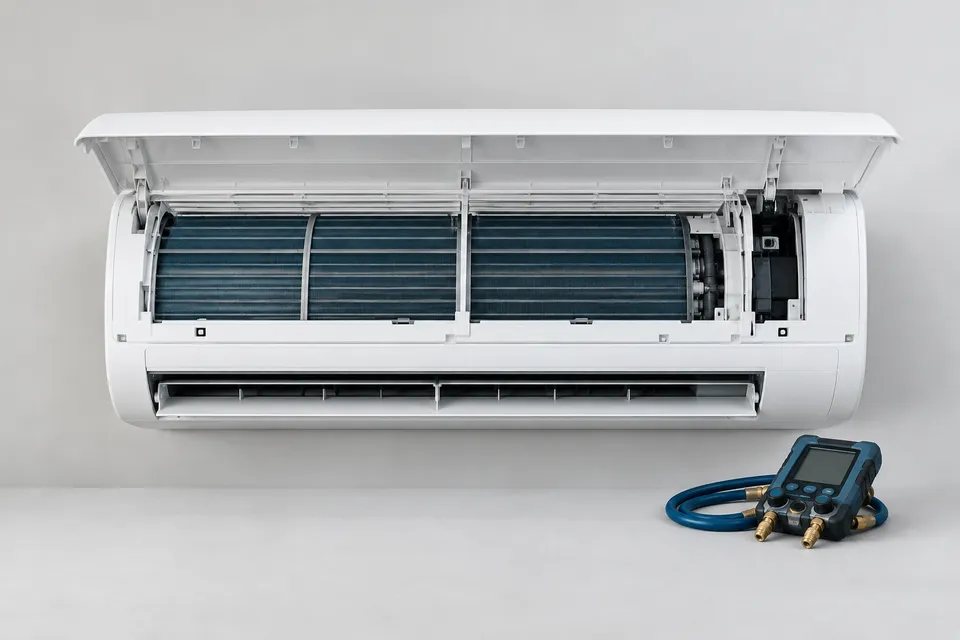 Concept image illustrating air conditioning repair.