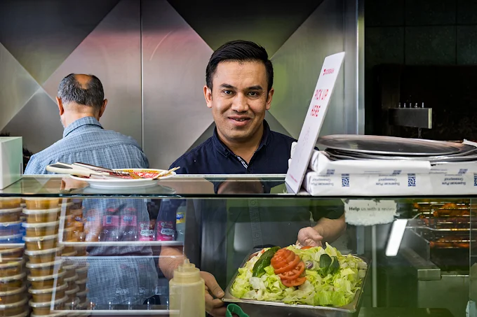Ahamed, owner of Sahar Takeaway in Dandenong, Melbourne