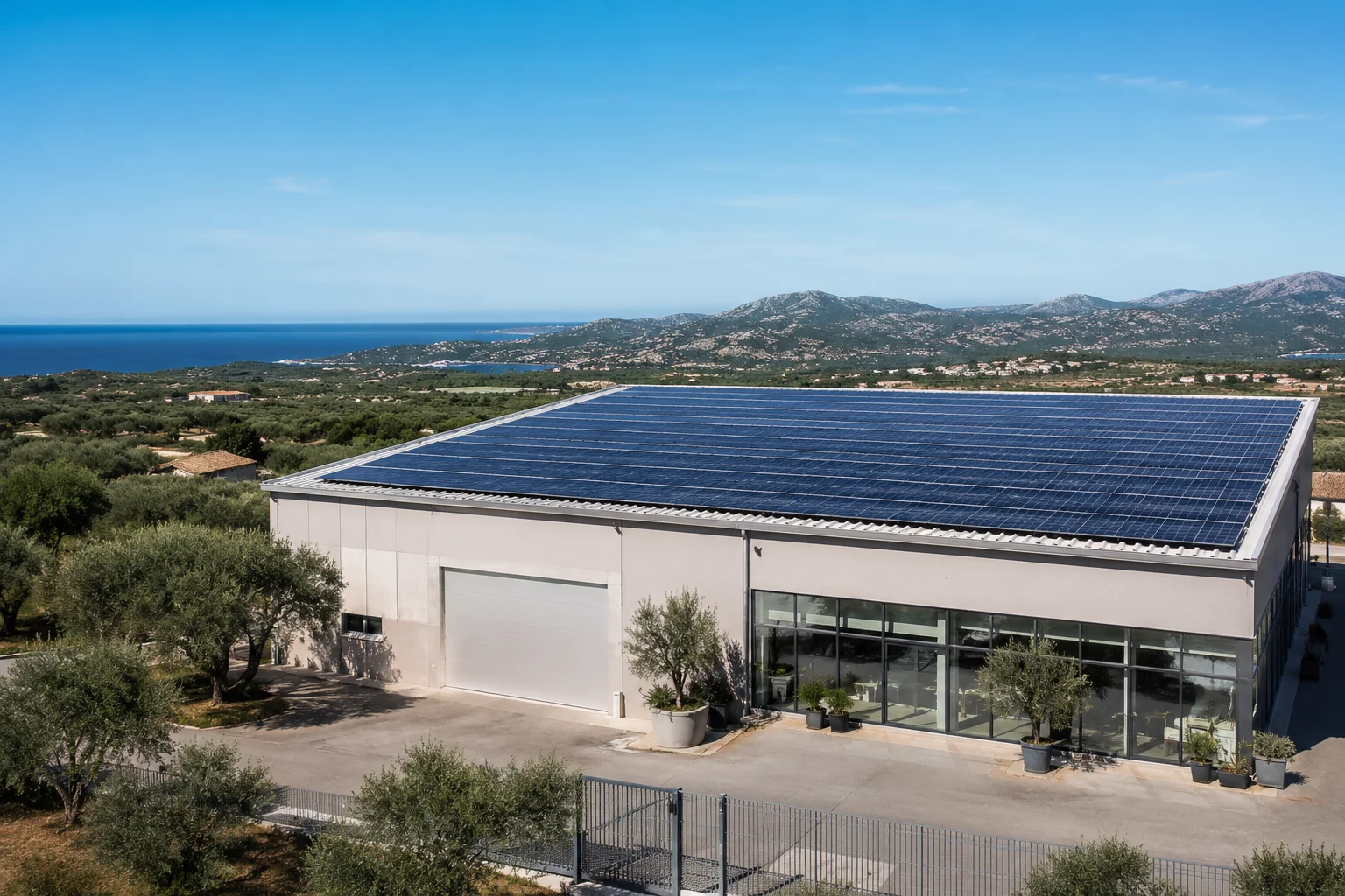 Impianto fotovoltaico su un capannone aziendale