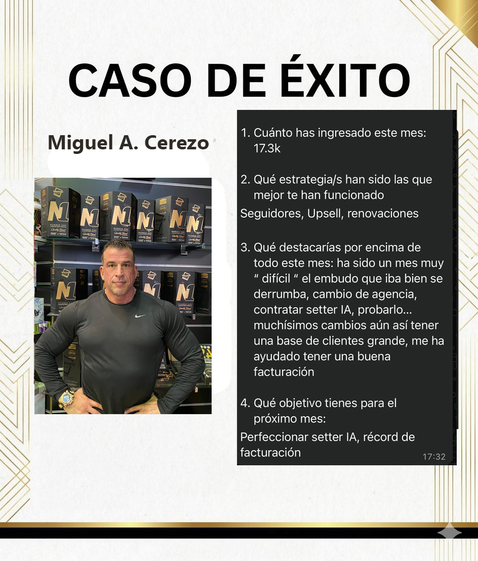 Caso de éxito Miguel A. Cerezo — 17.3K