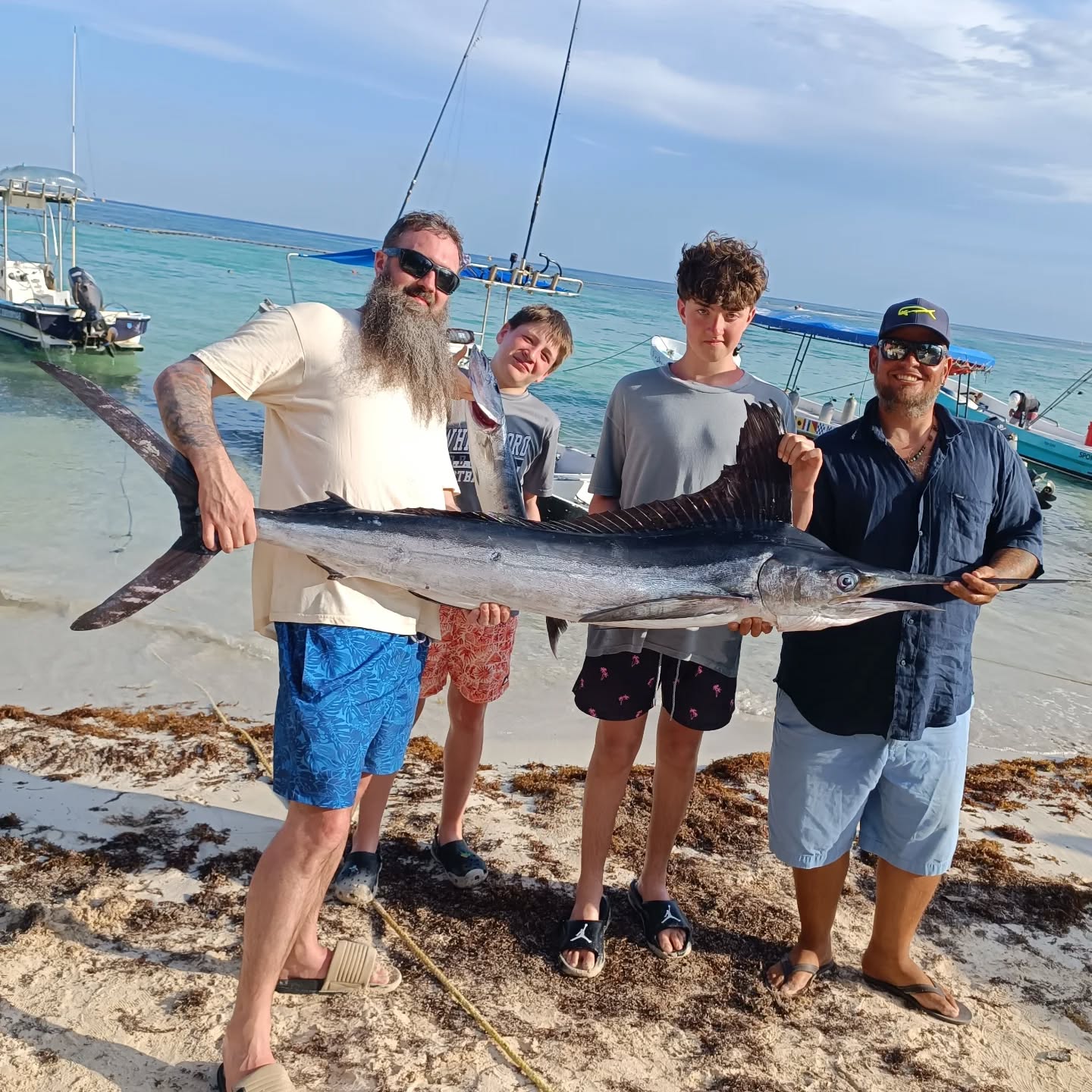 Happy clients fishing
