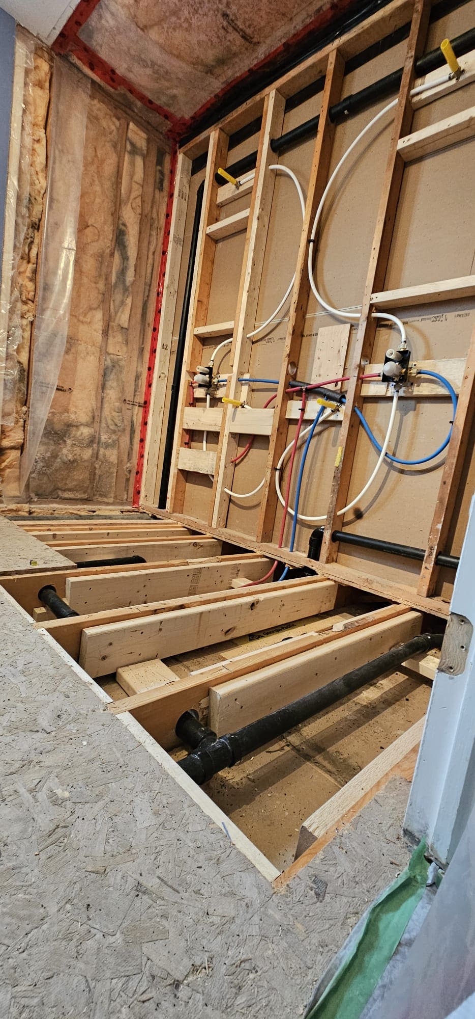 Shower plumbing rough-in 2