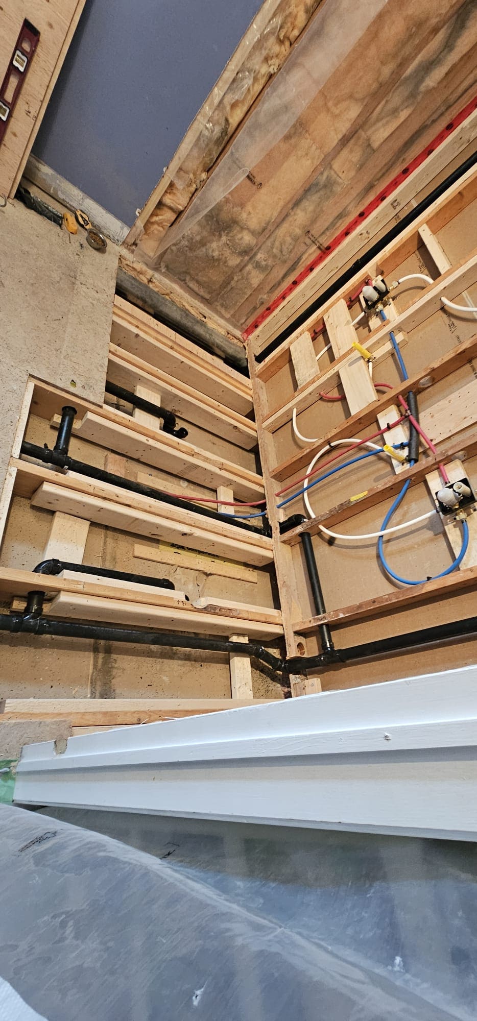 Shower plumbing rough-in 4