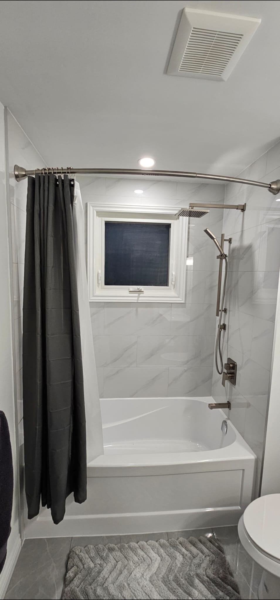 Bathroom renovation after — modern, bright renovation