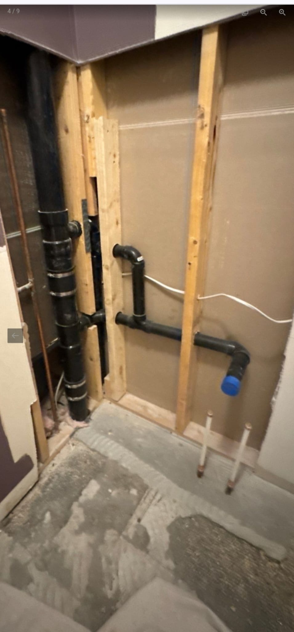 Shower plumbing rough-in 6