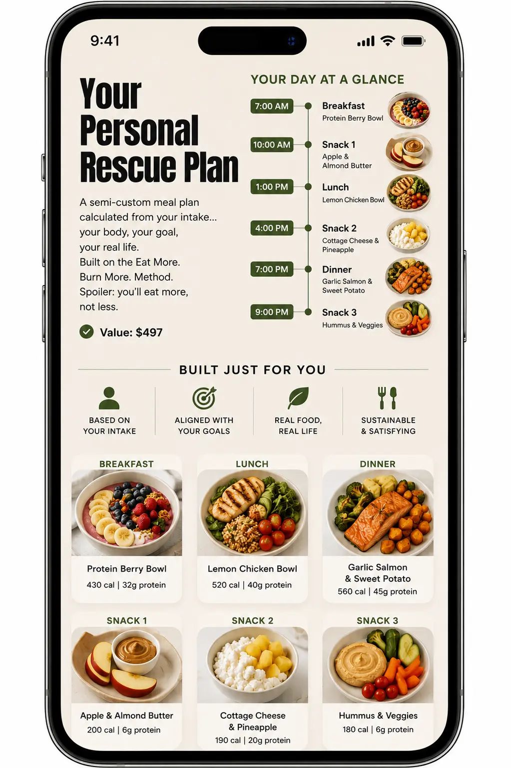 Personal Rescue Plan on Mobile App