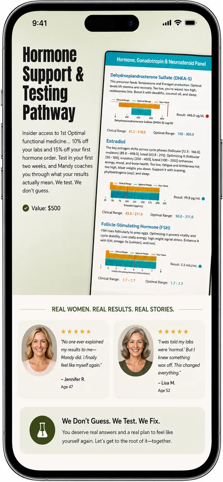 Hormone support on mobile App