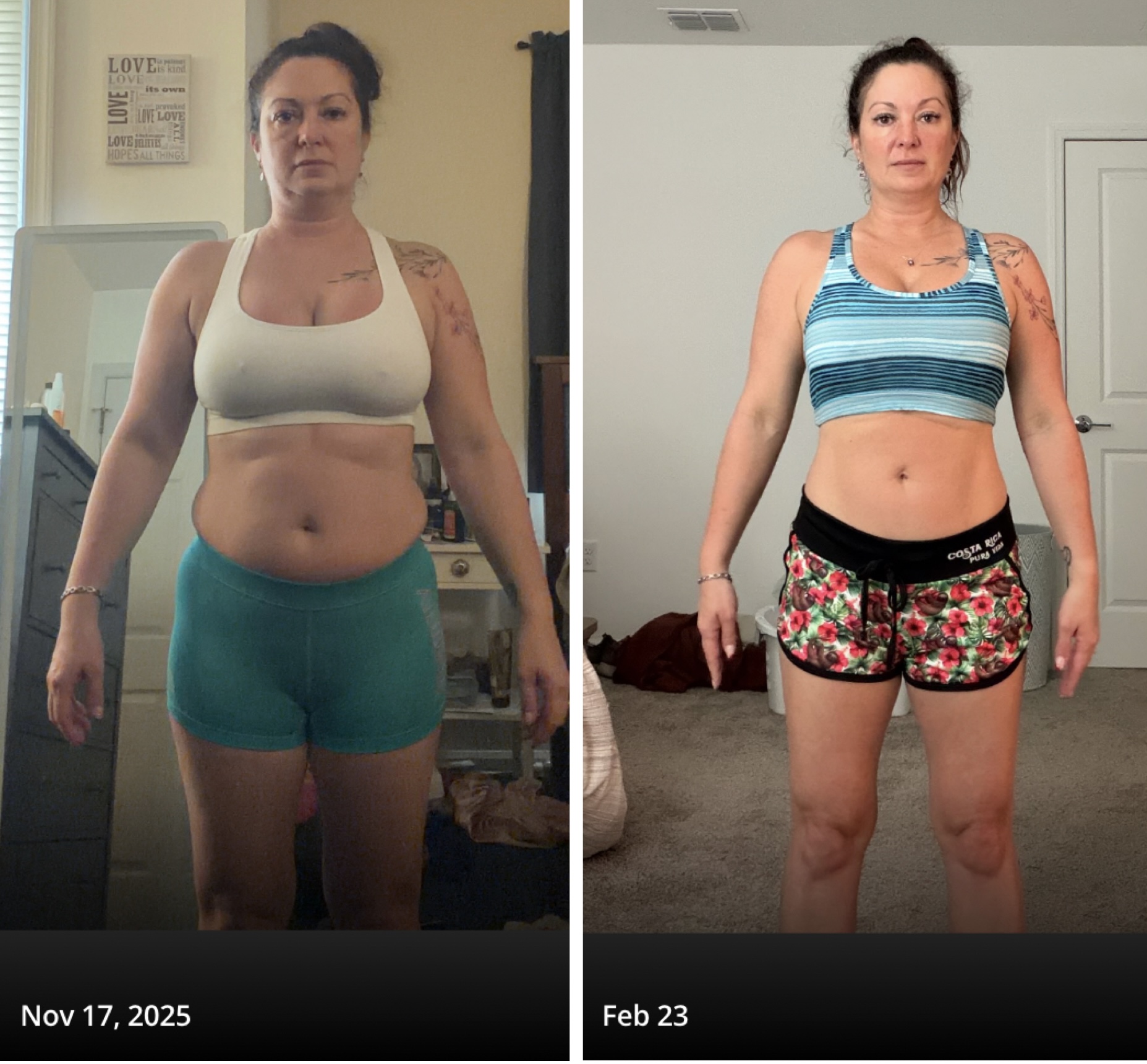 Melissa F before and after transformation