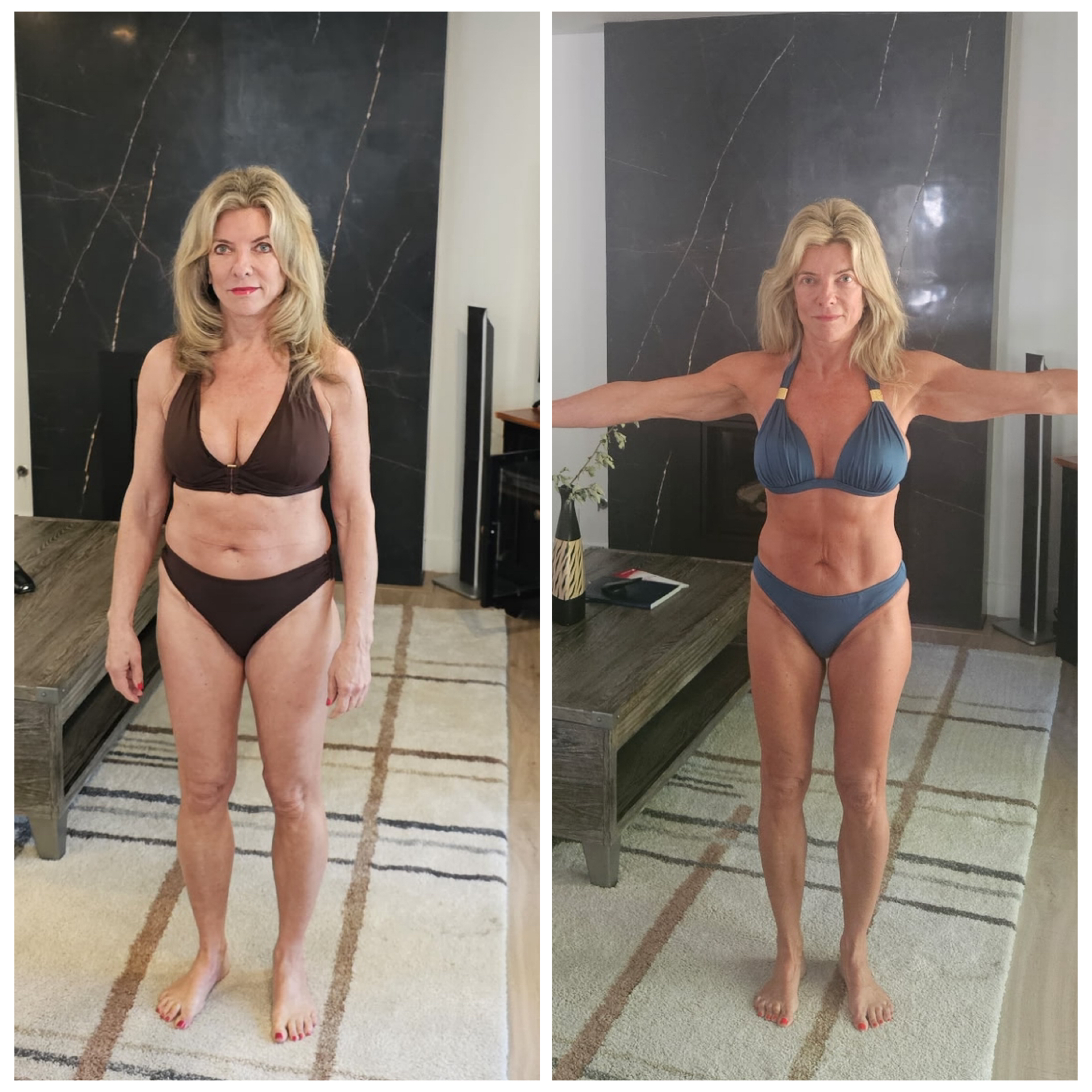 Sandra before and after transformation
