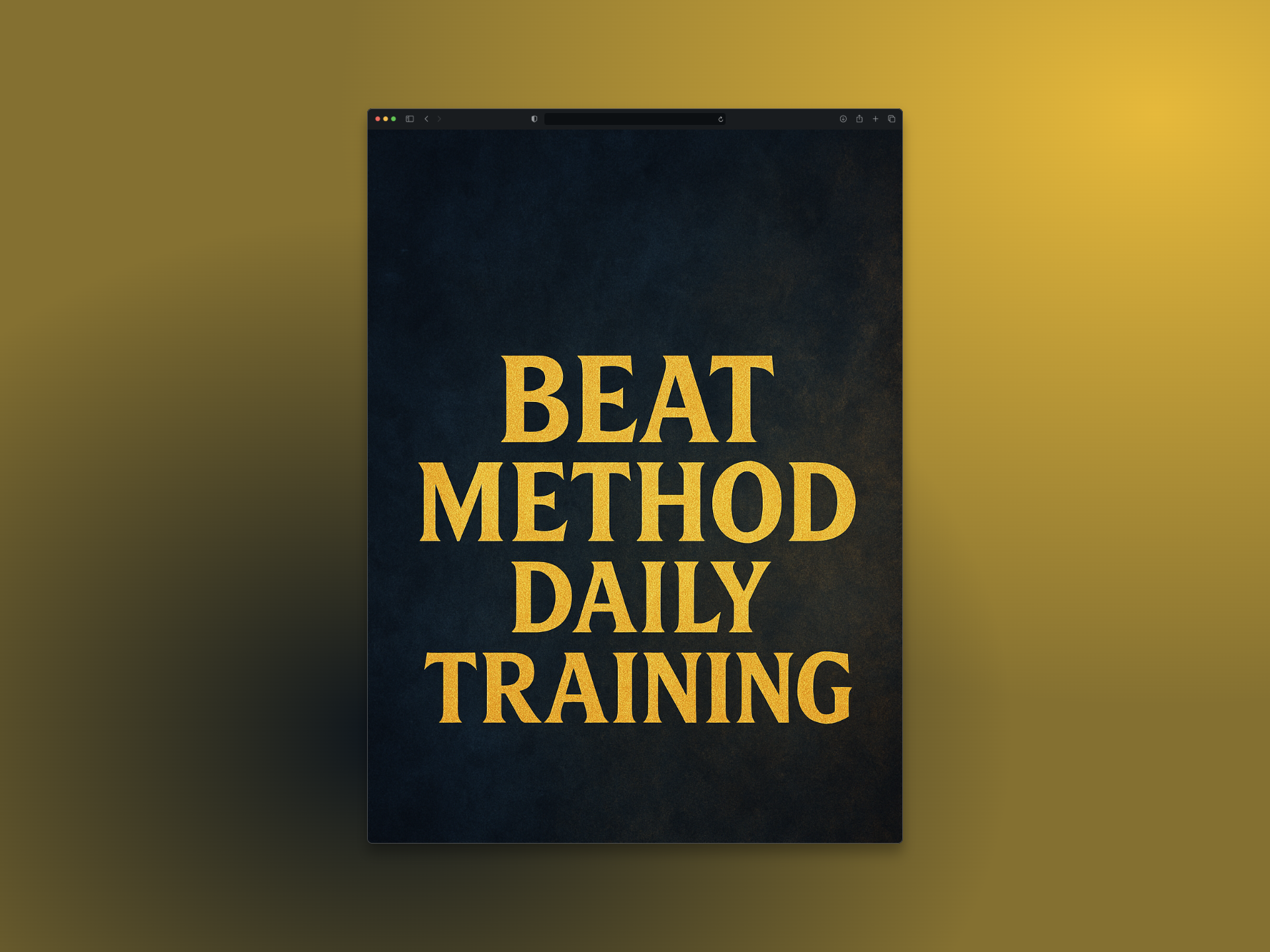 BEAT Method Daily Training