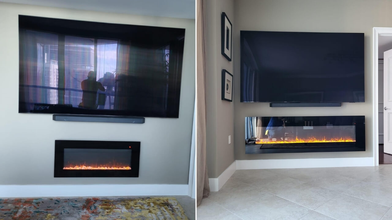 TV and Fireplace Installation