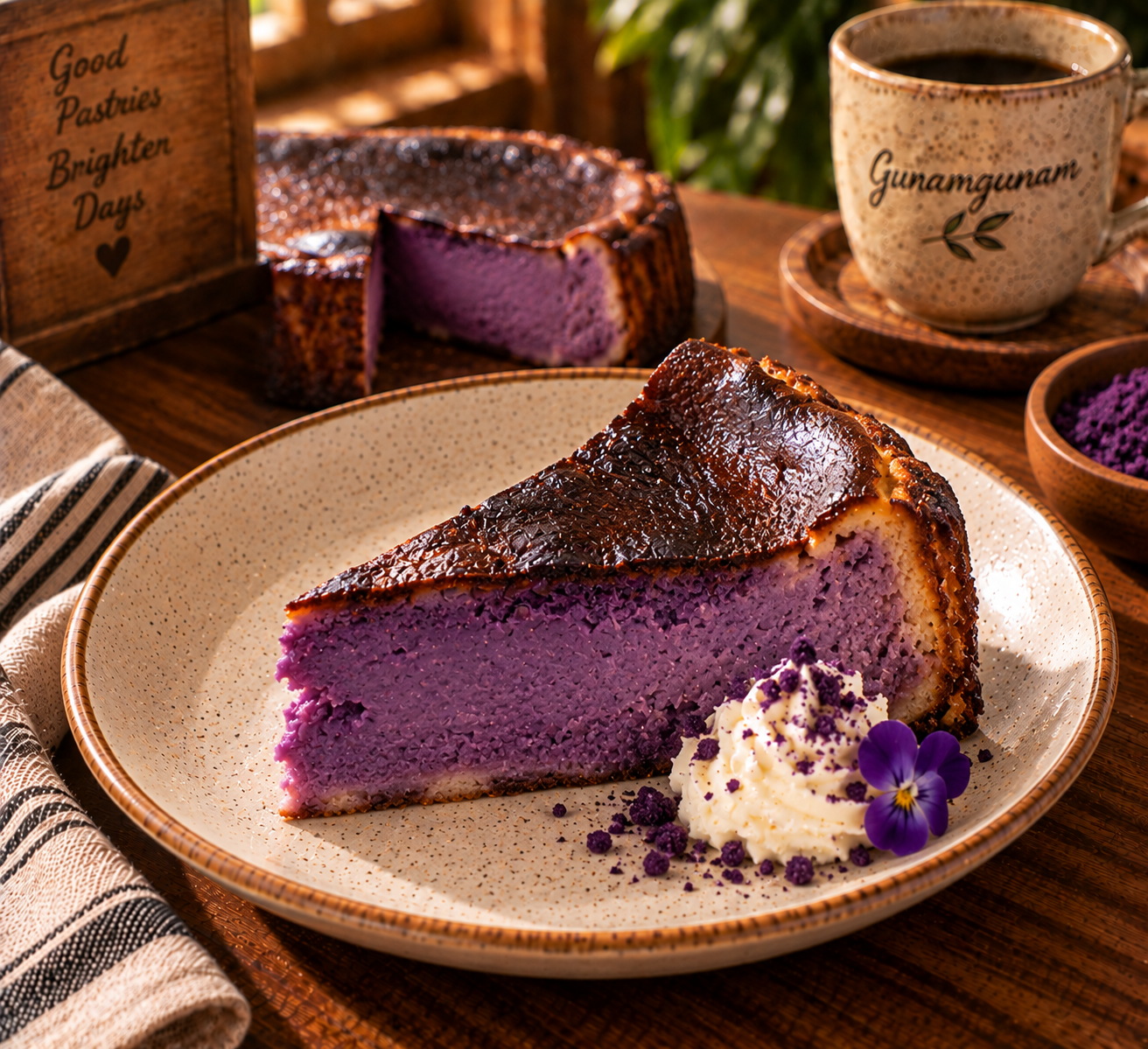 Ube Basque Cheesecake