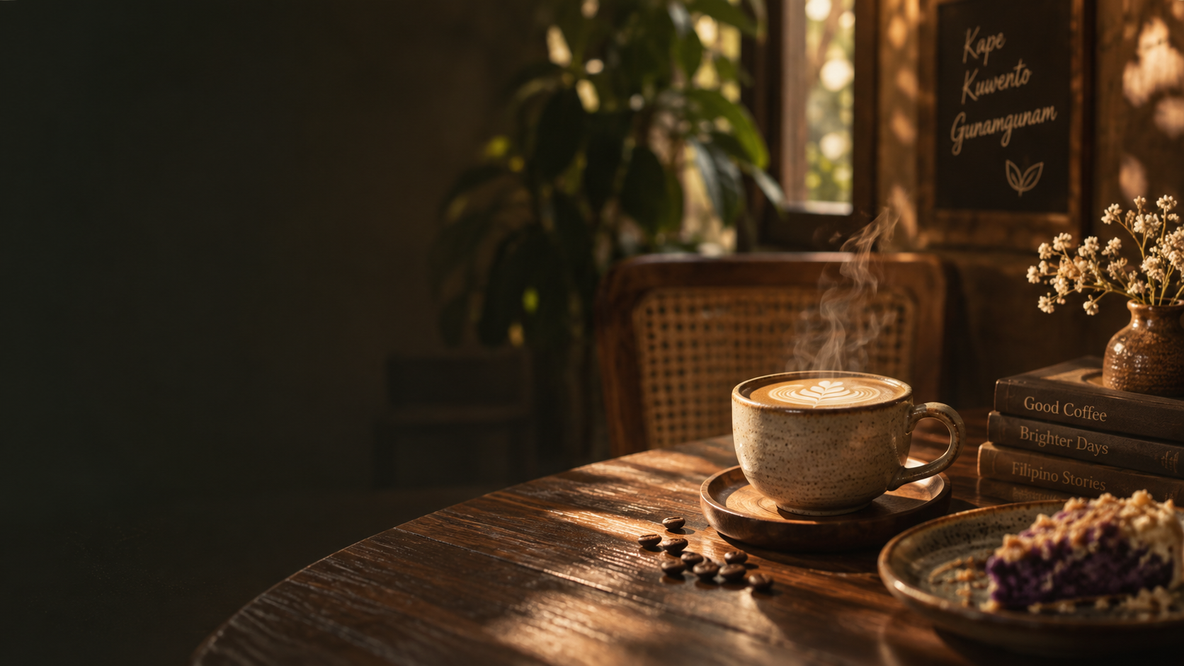 A quiet reflective moment inside Gunamgunam café
