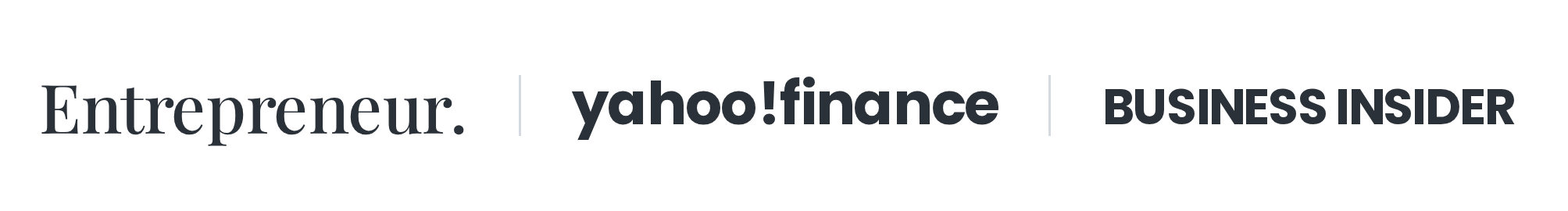 Entrepreneur, Yahoo Finance, Business Insider