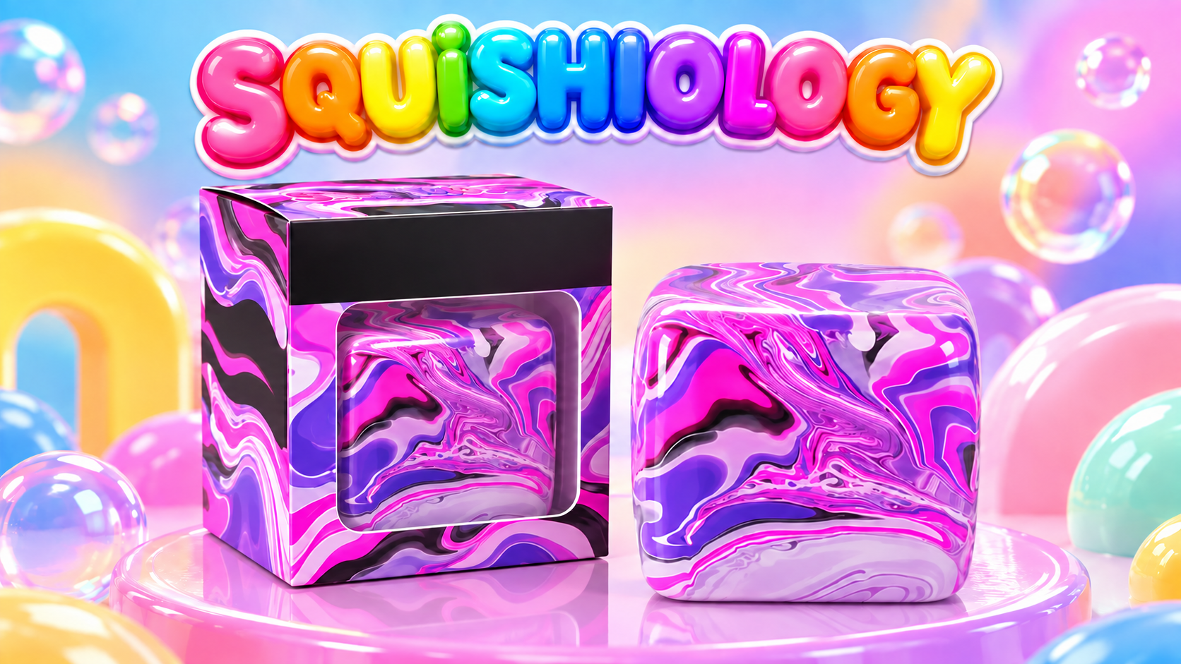 Marble Squish Cube