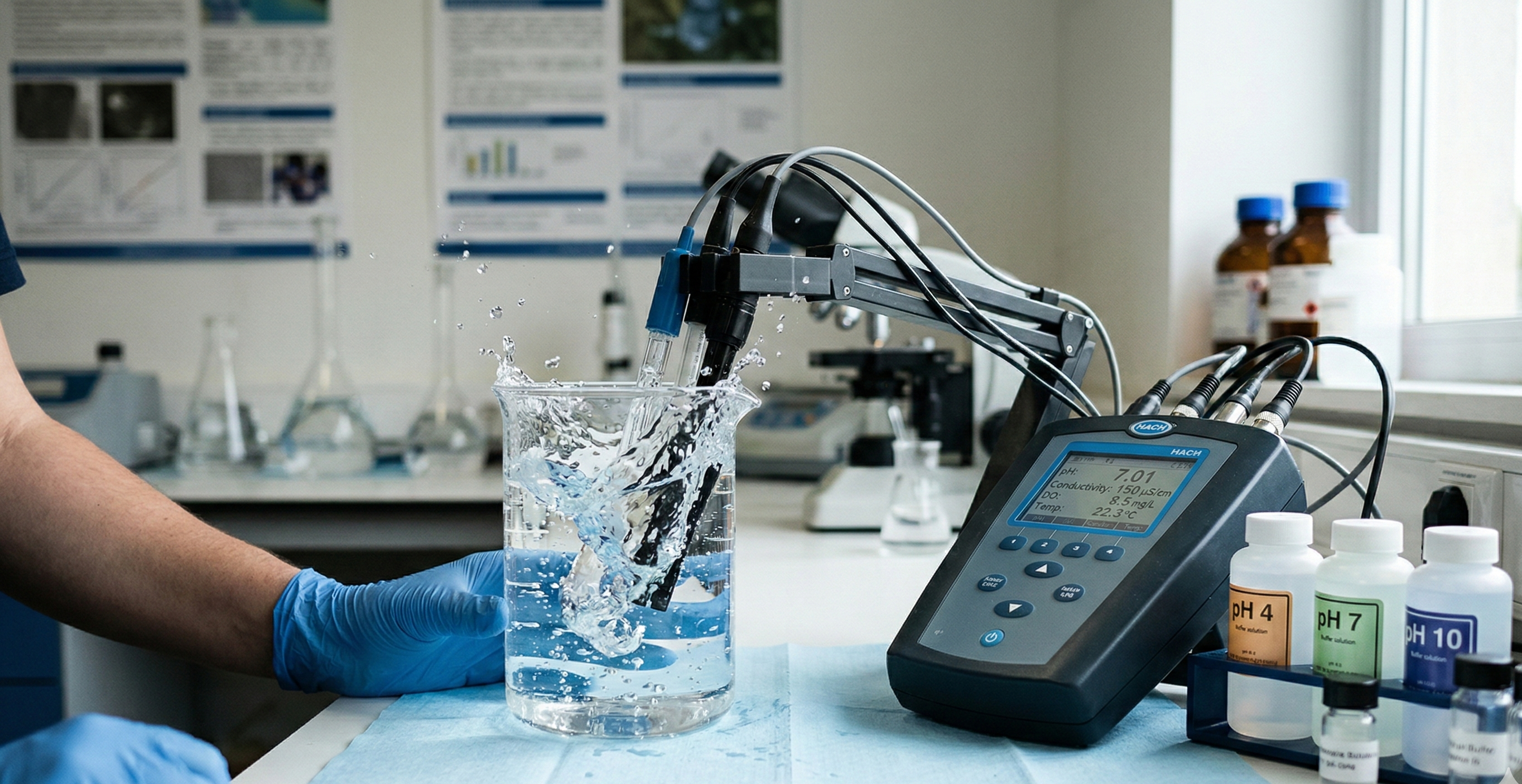 Clear glass of water splashing representing water quality testing