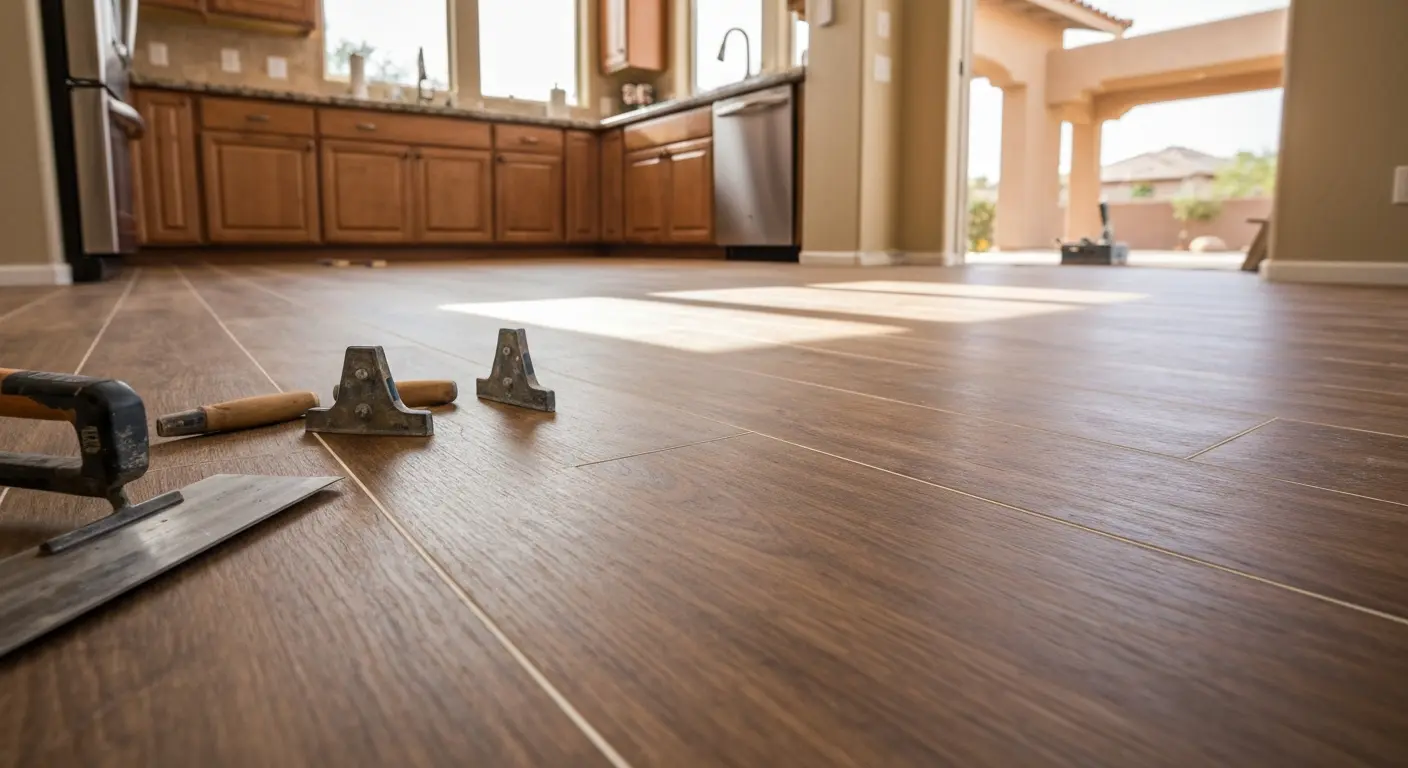 Vinyl plank flooring installation