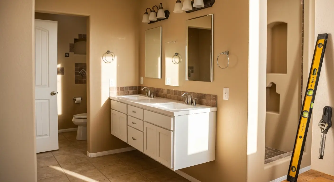 Bathroom vanity installation