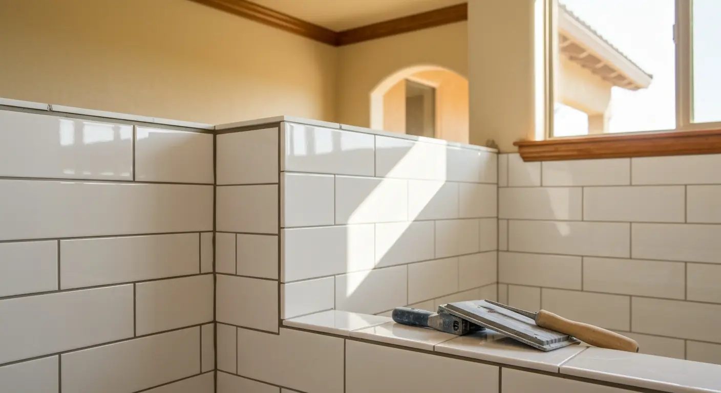 Bathroom tile installation