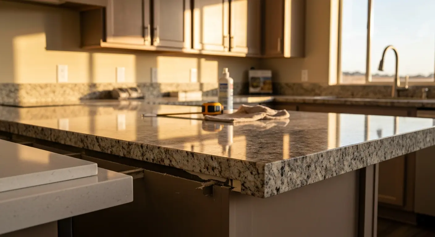 Granite and quartz countertop samples