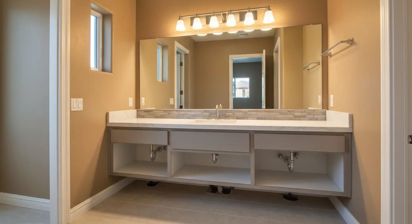 Bathroom vanity installation